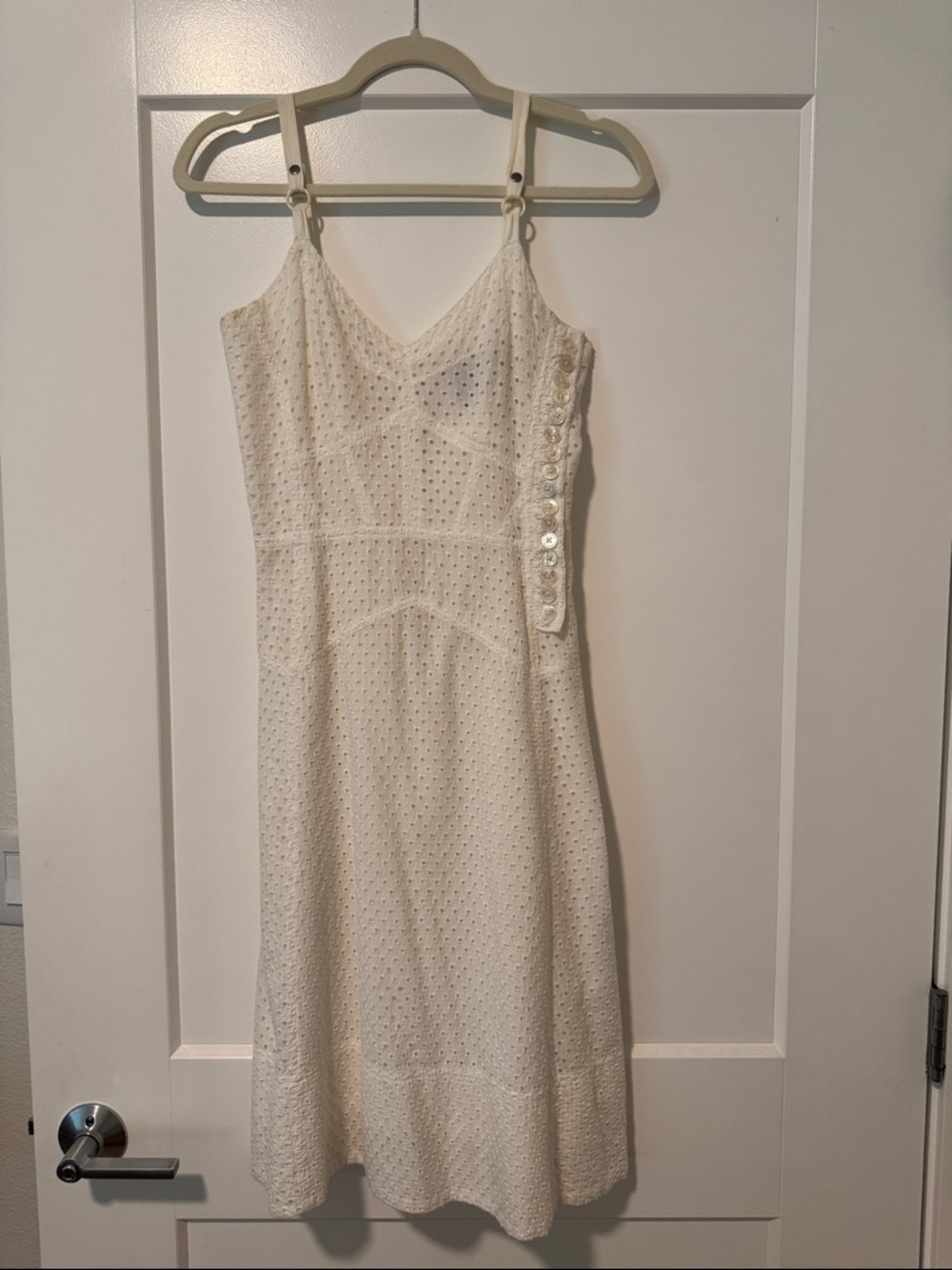 Marc Jacobs White Eyelet Midi Dress Y2K 100% Cotton
